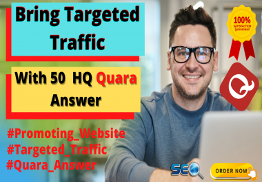 I Will Do 50 HQ Targeted Traffic Quara Anwser