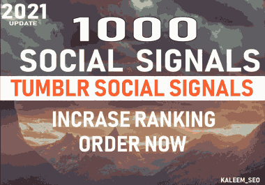 I will make 3000 Real Tumblr Social Signals in 3 Days