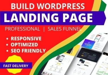 I will create custom wordpress landing page design
