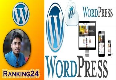 I will do create wordpress website design and development