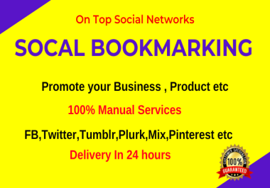 50 high DA Social media bookmarking / Social bookmarks / sharing for boost website ranking