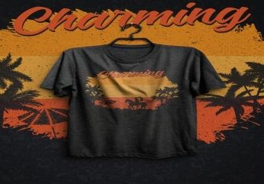 I will create custom and eye catching t-shirt design