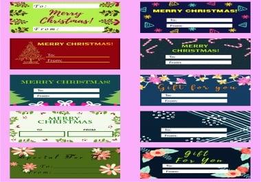 To & from Amazing Christmas gift tag 20 Print ready pdf