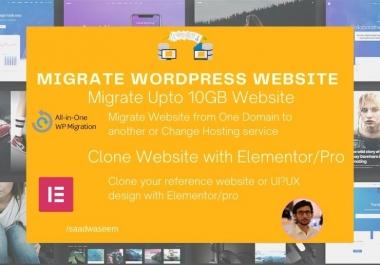 I will clone,  duplicate,  design,  redesign or migrate wordpress website