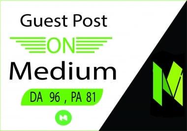 I will create guest post backlinks on Medium. com