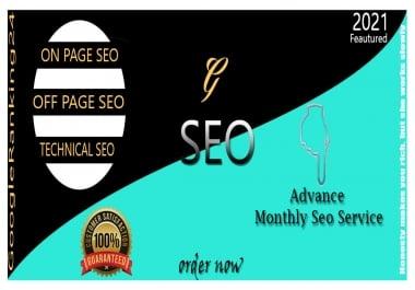 I will deliver a advance monthly SEO package for google page1 ranking