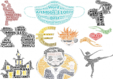 I will create amazing word cloud art and typography