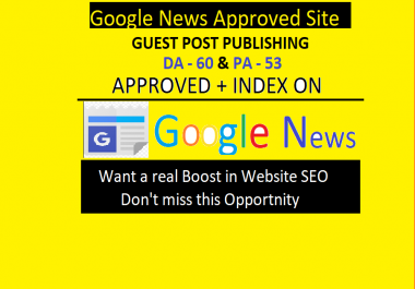 Guest post on Google News approved Programminginsider. com DA-60