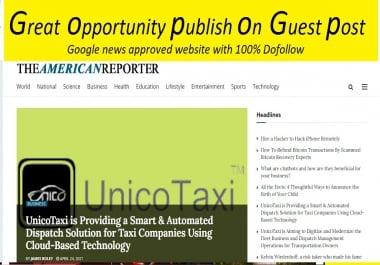 Publish article Google news site on Theamericanreporter. com