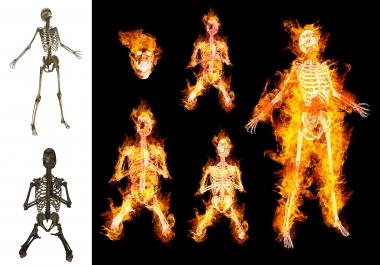 I will add a fire flame effect for your photo