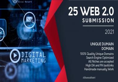 I will rank your blog with 25 web 2.0 backlinks