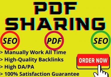 I will do pdf submission to30 Document Sharing Sites