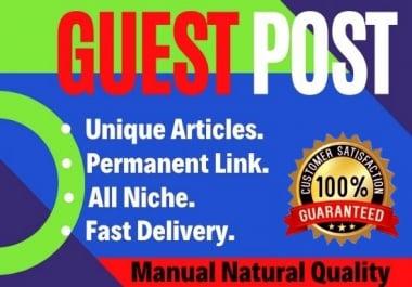 10 Guest Posts Write and Publish on DA 90+ unique article high Authority website Permanent Backlinks