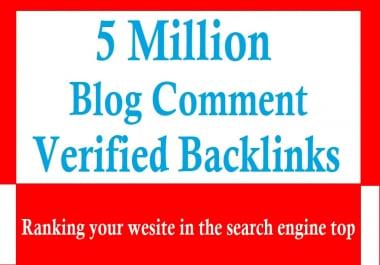 I will do 5 million blog comment backlinks for website ranking