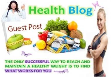 I will publish a guest post on health blog