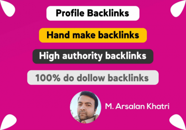 I will manually create 50 high authority profile backlinks off page SEO