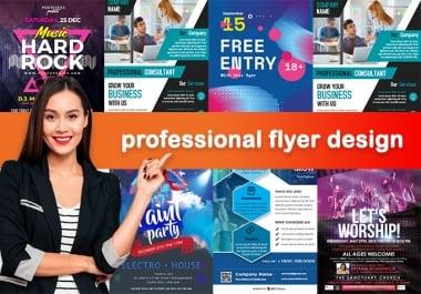 I will do professional flyer, poster or brochure design for you