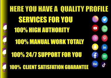 I will manually create 50 profile backlinks creation DA90 permanent profile backlinks