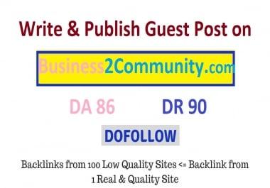 Publish Permanent Dofollow Article on Business2Community