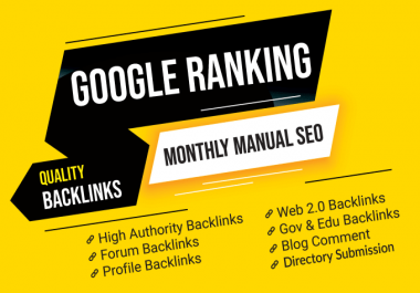 improve your website ranking with manual SEO backlinks package