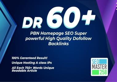 Get Lifetime 10 DR 60+ Homepage Dofollow PBN Backlinks To Rank Your Website