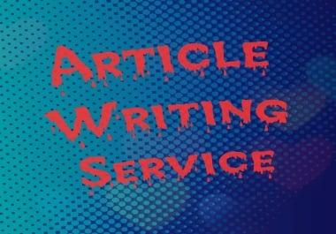 Article Writing as per client's request in short time.