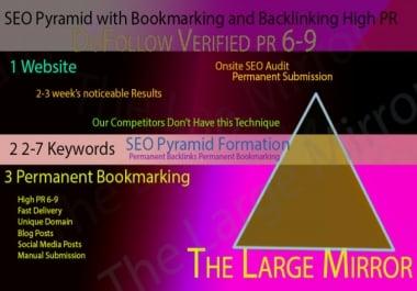 I will do create an SEO pyramid with pr9 backlinking