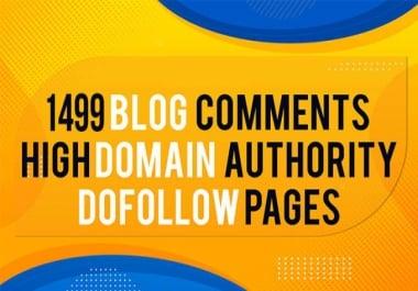 I will do manually create 1499 dofollow blog comments backlinks