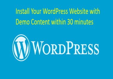 I will install WordPress theme and upload demo content
