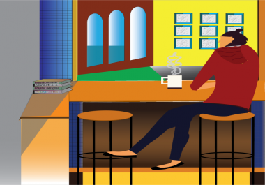 I will draw an illustration of people in adobe illustrator