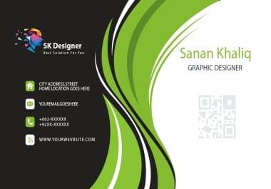 I will design professional,  unique business card within 24 hours