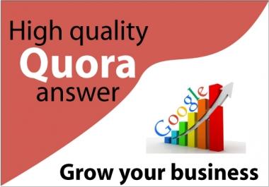 I will do manually 10 High Quality Quora Answer