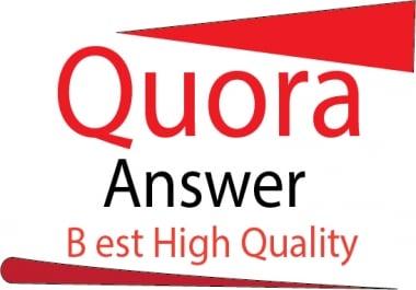 5 High Quality Quora Answer with keyword & URL