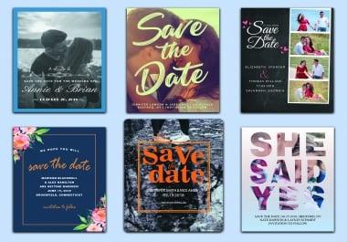 I will create save the date card