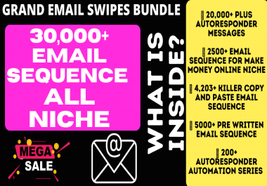 I will provide 30000 plus autoresponder email swipes bundle