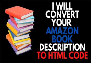 I will convert your Amazon KDP Book description to HTML code