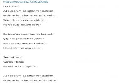 Translate a page or song from Turkish or English into Arabic