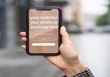 i will put your website name,  your photo or any text on awesome 3 smart phones