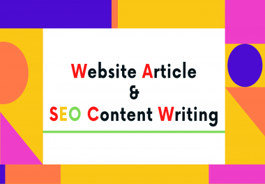 Write 1200+word SEO Optimized Content and Website Article writing