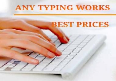 I will do accurate extra fast typing job