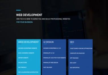 I will develop a modern WordPress website,  UI UX, SEO optimized Website