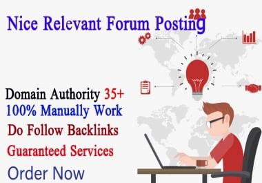 I will create 70 approved forum posting links for your site