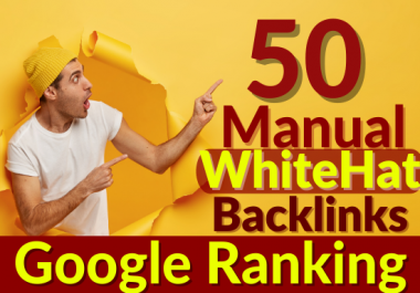 50 Manual 90 DA Pr9 Whitehat Authority Backlinks For Google Ranking