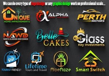 I will do premium custom minimalist font logo with full brand identity