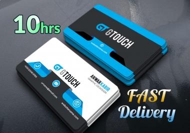 I will create 2 different business card designs with beautiful preprints