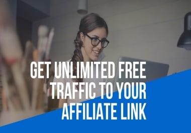 I will drive unlimited traffic and visitors to your website,  affiliate link,  referral link.