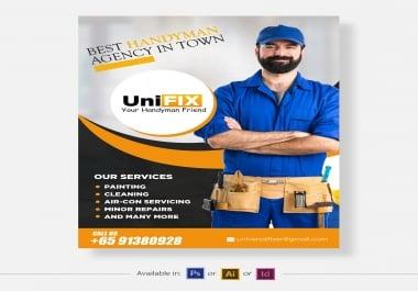 Flyer design with professional & corporate look to reflect the services you provide or for an event