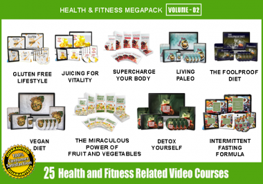 Offer 25 Health and Fitness Video Course Mega Pack Volume - 02 with Full Resell Rights