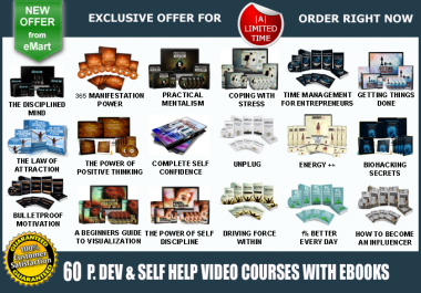 Offer 60 Personal Development & Self Help Video Course Mega Pack - V3 with Full Resell Rights