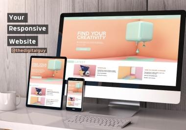 I will design and develop a responsive mobile optimized wordpress website